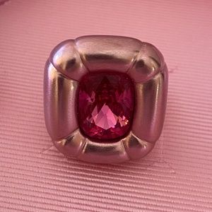 Swarovski pink cocktail ring